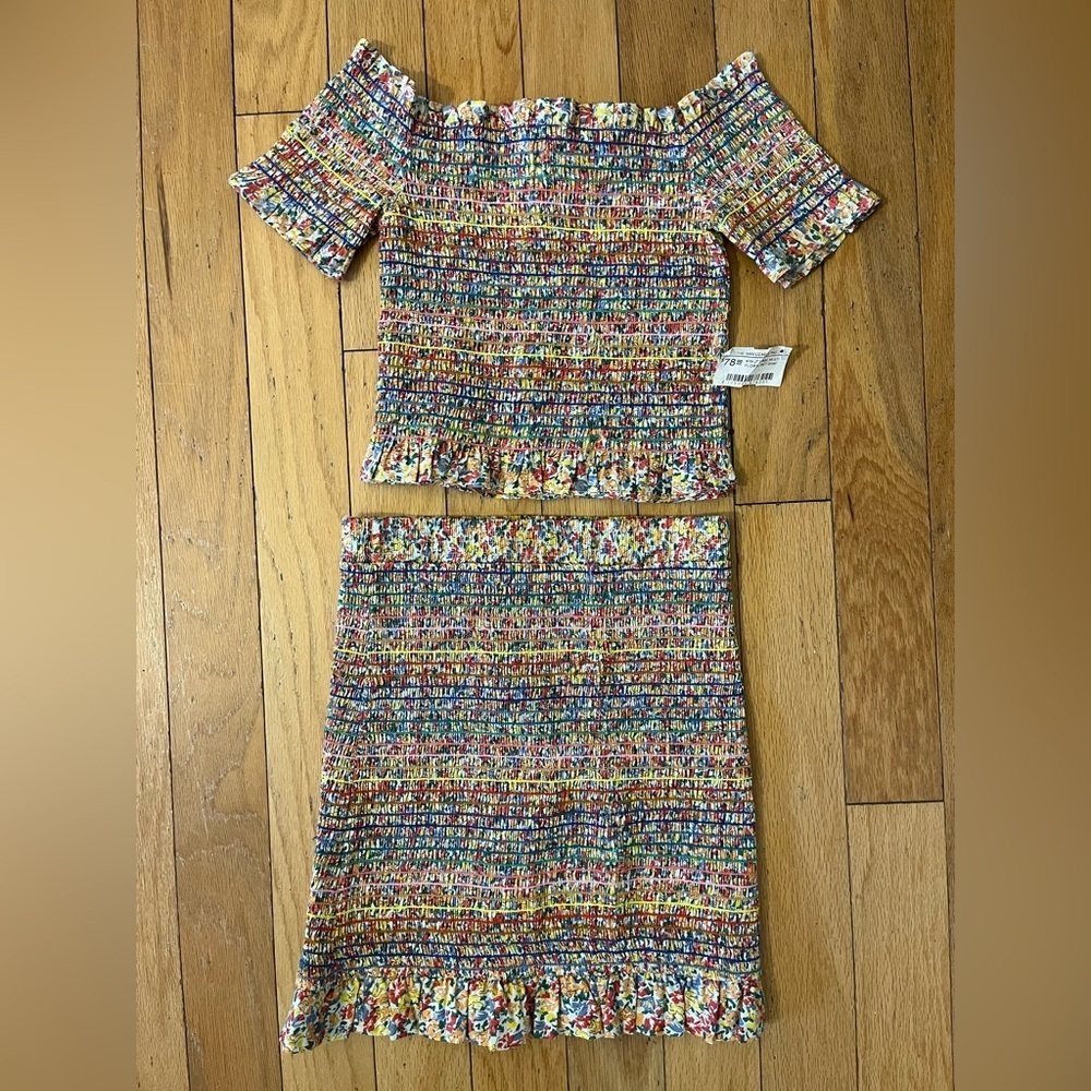 The Impeccable Pig Multicolor Floral Smocked Set Size Small